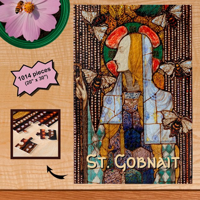 Puzzle Portrait de Ste Gobnait, patronne des abeilles, (Créateur téléchargé)