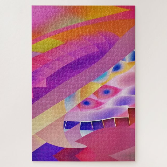 Puzzle Portrait de Wombott - Art abstrait de Ken Gage (Vertical)