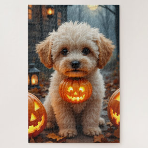 Puzzle Portrait d'Halloween confortable de Maltipoo