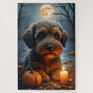 Puzzle Portrait d'Halloween de Griffon d'arrêt à poil dur