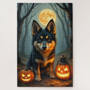 Puzzle Portrait d'Halloween nordique de Lundehund norvégi