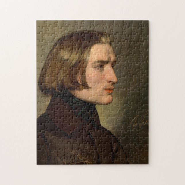 Puzzle Portrait du compositeur Franz Liszt, 1838 (Vertical)