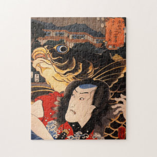 Puzzle Portrait d'un acteur avec un poisson