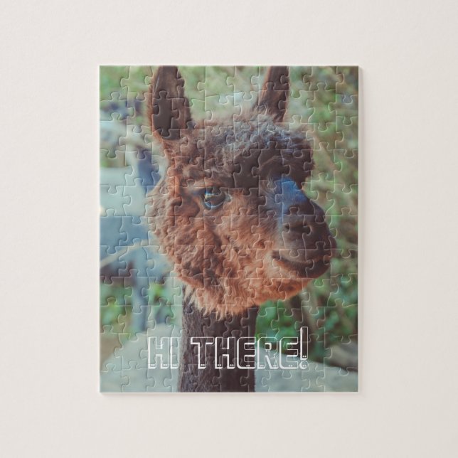 Puzzle Portrait d'un alpaga brun (Vertical)