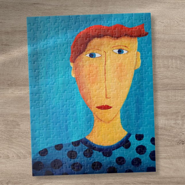 Puzzle Portrait D'Un Homme Peinture D'Art Contemporain (Portrait Of A Man Contemporary Art Painting Jigsaw Puzzle)