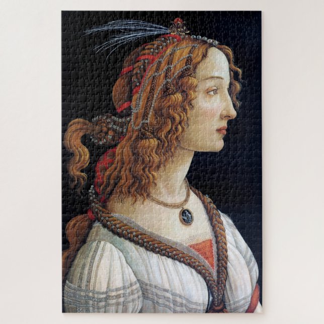 Puzzle Portrait d'une dame, Sandro Botticelli (Vertical)
