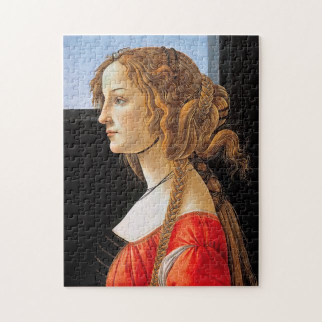 Puzzle Portrait d'une dame, Sandro Botticelli (Vertical)