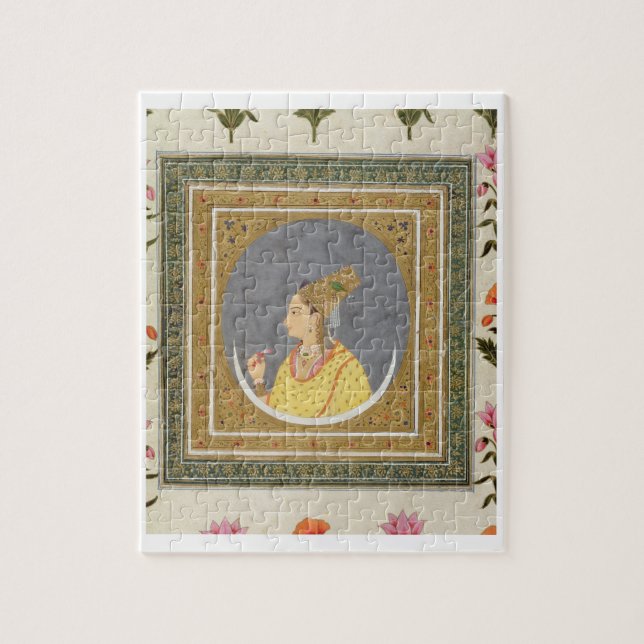 Puzzle Portrait d'une dame tenant un pétale de lotus, de (Vertical)
