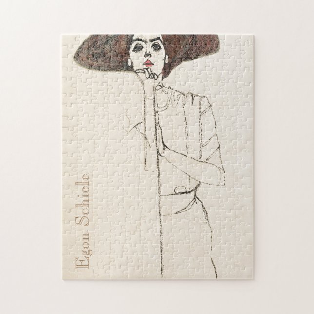 Puzzle Portrait d'une femme par Egon Schiele (Vertical)