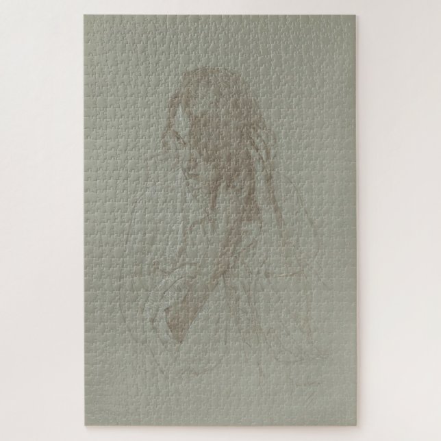 Puzzle Portrait d'une fille avec les mains dans les cheve (Vertical)