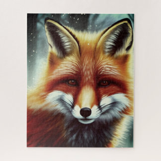 Puzzle Portrait Fluffy Red Fox
