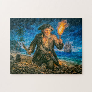 Puzzle Portrait légendaire du pirate Capitaine Kidd