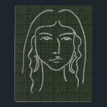 Puzzle Portrait malachite avec cheveux longs<br><div class="desc">Malachite Portrait VI par Melissa Wang. | 139008D</div>