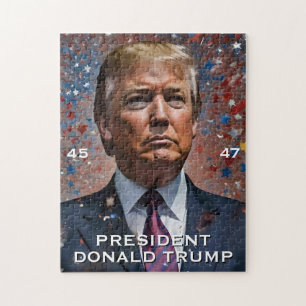 Puzzle Portrait moderne du président Donald Trump