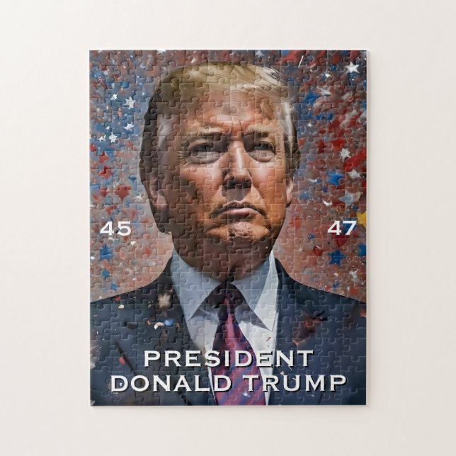 Puzzle Portrait moderne du président Donald Trump (Vertical)