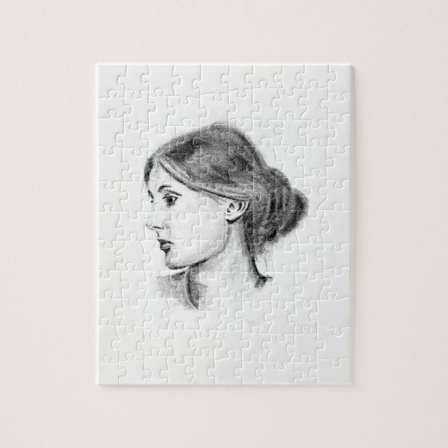 Puzzle Portrait mou de crayon de la Virginie Woolf (Vertical)