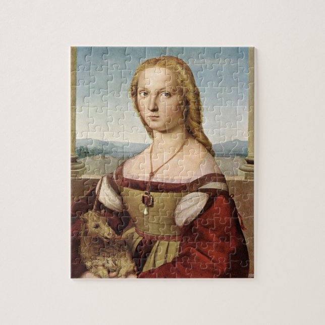 Puzzle Portrait of a Lady with a Unicorn (by Raphael) (Vertical)