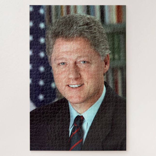 Puzzle Portrait officiel du président Bill Clinton 20 x 3 (Vertical)