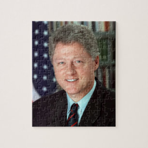 Puzzle Portrait officiel du président Bill Clinton 8 x 10