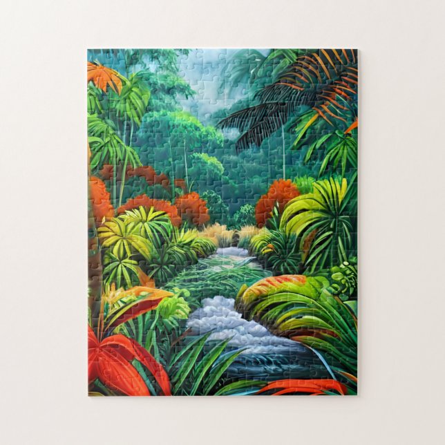 Puzzle Portrait paysager d'une jungle (Vertical)