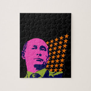 Puzzle Portrait Pop Art de Poutine rose