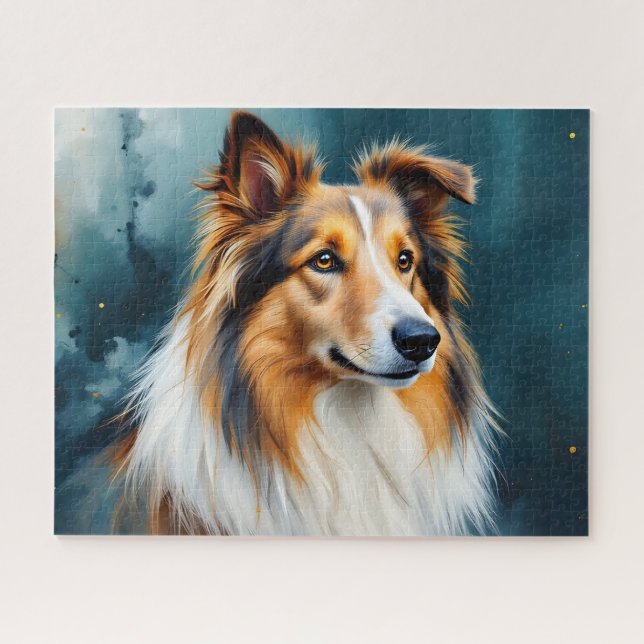 Puzzle Portraits de Rough Collie (Horizontal)