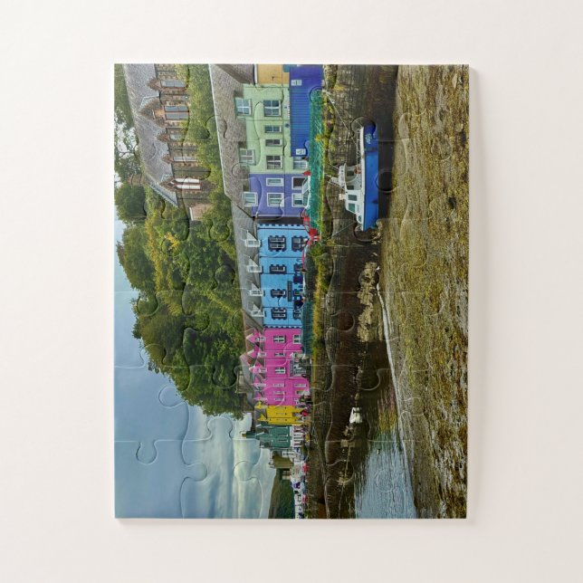 Puzzle Portree Harbour aux couleurs vives | Île de Skye (Vertical)