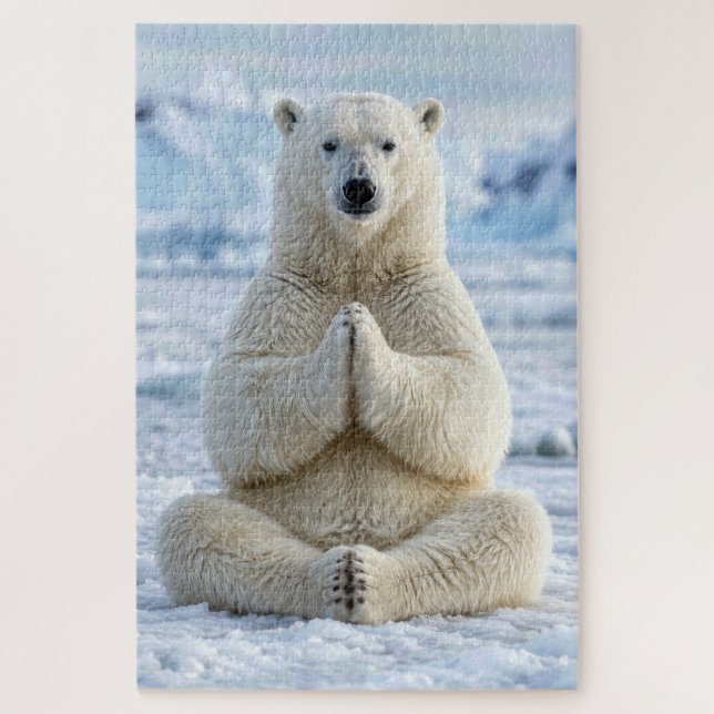 Puzzle Pose de yoga de l'ours polaire (Vertical)