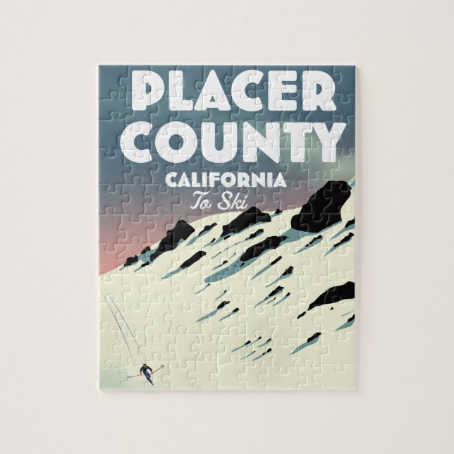 Puzzle poseur de ski du comté de Placer Californie (Vertical)