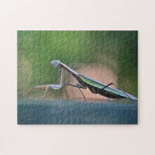 Puzzle Posing Praying Mantis