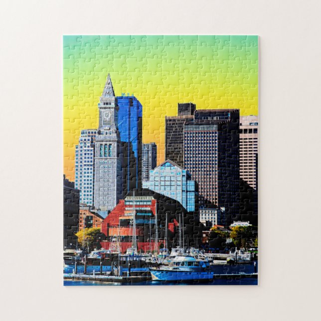 Puzzle Poster Custom House Boston USA (Vertical)
