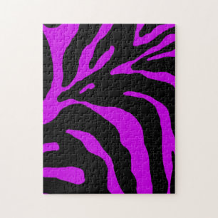 Puzzle Poster de animal de bande violet Zebra