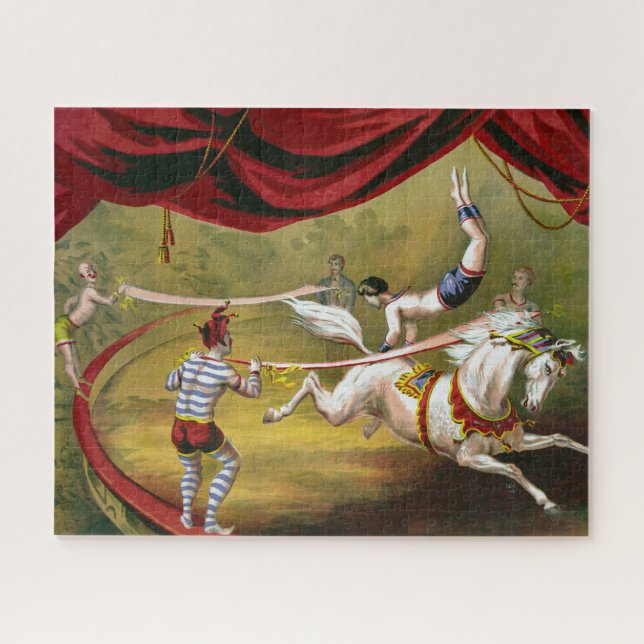 Puzzle Poster De Cirque Montrant Acrobat En Cours De Cour (Horizontal)