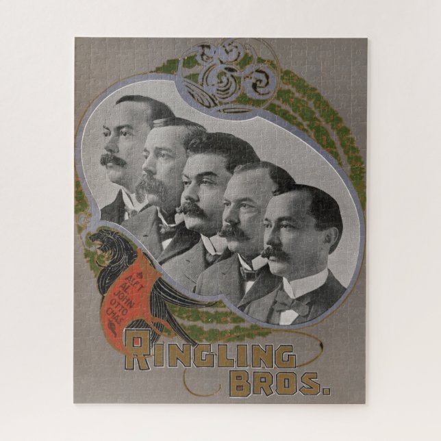 Puzzle Poster De Cirque vintage Des Cinq Frères (Vertical)