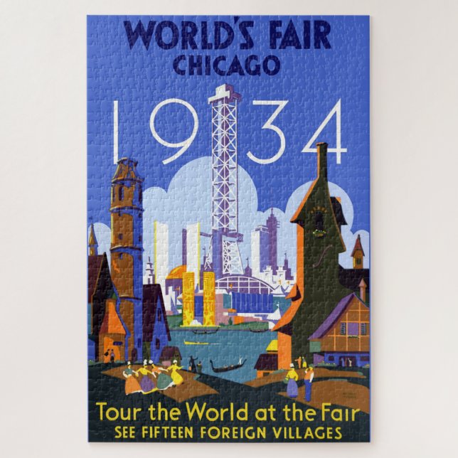 Puzzle Poster de l'exposition universelle Art Déco vintag (Vertical)