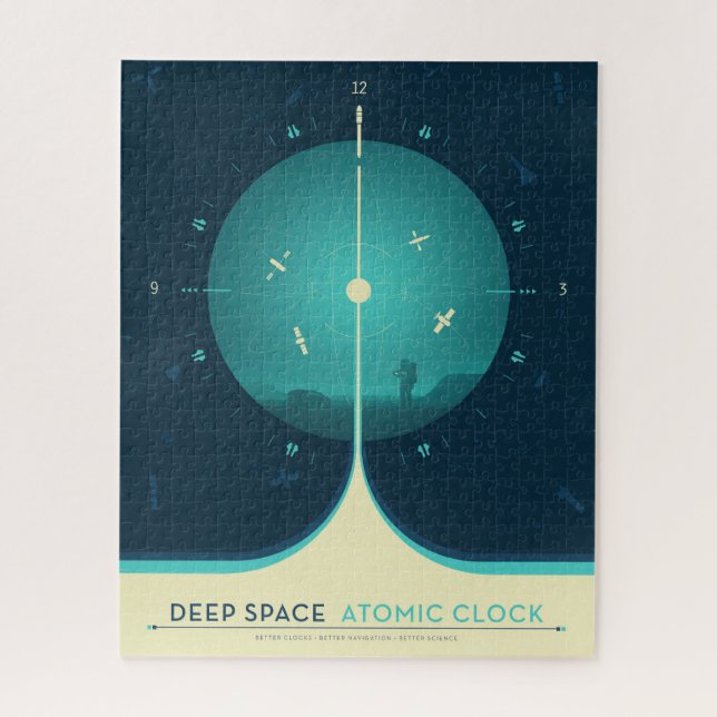 Puzzle Poster de l'horloge atomique Deep Space, version b (Vertical)