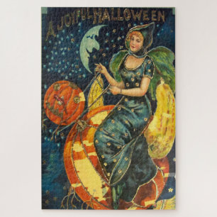 Puzzle Poster de sorcière Halloween vintage