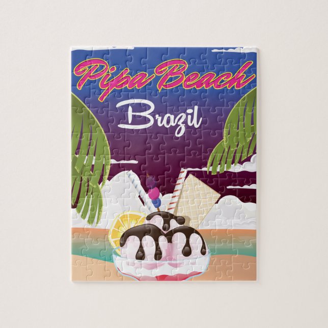 Puzzle Poster de vacances Pipa Beach Brésil (Vertical)