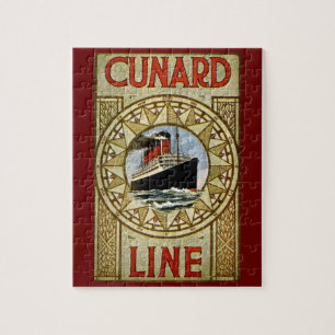 Puzzle Poster de voyage de la ligne de croisière Cunard T
