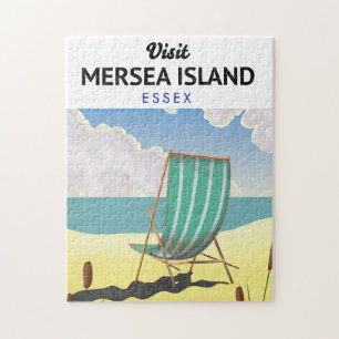 Puzzle Poster de voyage de l'île de Mersia Essex