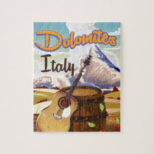 Puzzle poster de voyage Dolomites Italie