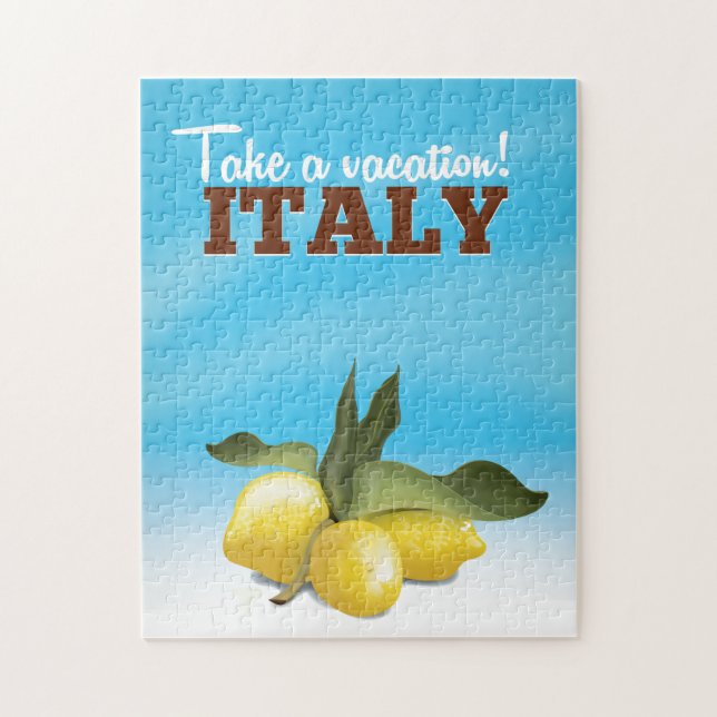 Puzzle poster de voyage italien vintage (Vertical)