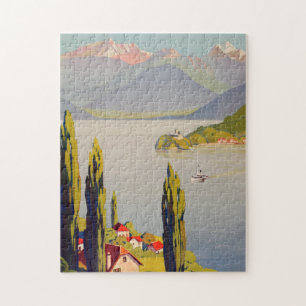 Puzzle Poster de voyage vintage Lake Annecy France