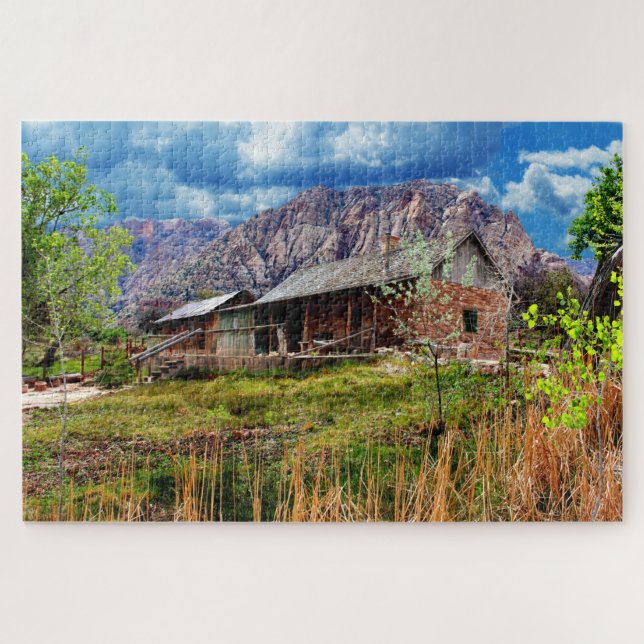 Puzzle Poster du Cabine rustique Spring Mountain Ranch Ne (Horizontal)