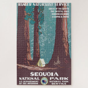 Puzzle Poster du parc national de Sequoia vintage1938