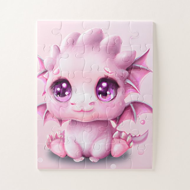 Puzzle Poster mignon et adorable Imaginaire rose bébé Chi (Vertical)