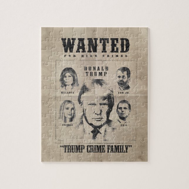 Puzzle Poster Recherché : Famille Trump Crime (Vertical)