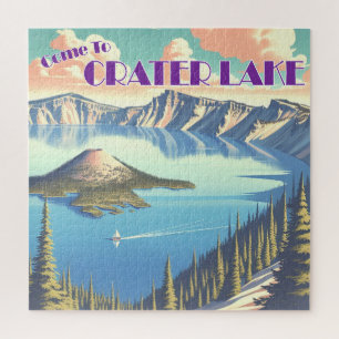 Puzzle Poster vintage du lac Crater