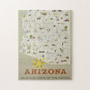 Puzzle Poster Vintage voyage Arizona Poster