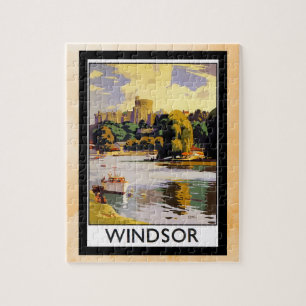 Puzzle Poster Vintage voyage du château de Windsor